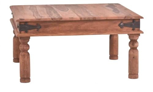MiaMöbel Couchtisch Colombo 110x60 cm Kolonialstil Massivholz Metall Sheesham Sheesham Natur