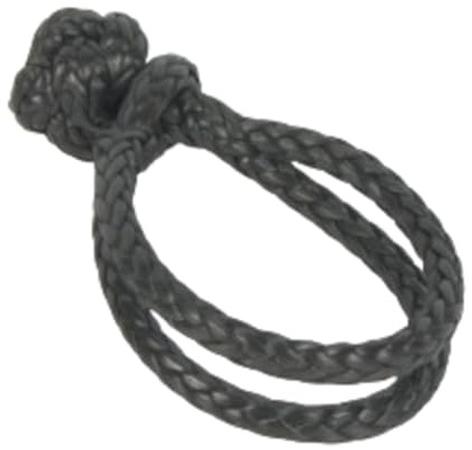 Grillete D-2 de Dyneema, 6 mm, negro, carga de rotura de más de 3000 kg