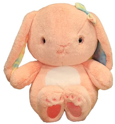 Irunfast Easter Bunny Plush Toy, 30CM Pink Rabbit Stuffed Animal Toy, Easter Bunny Cuddly Toys with Floppy Ears, Cute Bunnys Teddy Soft Bunnys Plushie Toys Festive Decoration