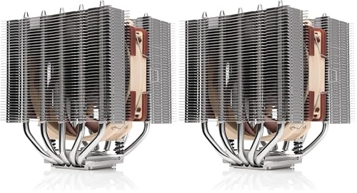 Noctua NH-D12L, Dissipatore per CPU a Doppia Torre e Basso Profilo (120 mm, Marrone) (Confezione da 2)