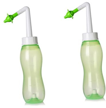 Abaodam 2stücke Nasenspülflasche Für Erwachsene Und Junge Mädchen Nasal Reinigungssystem Für Effektive Nasenspülung Mit -freiem Material Grüne Nasenspülkanne Für Tägliche