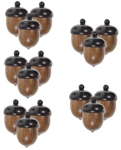 STOBOK 15stücke Holz Eichel Charm Schmuck Pendants Für Armbänder Und Halsketten Kreative Bastelideen Grünem Holz Stilvolle Deko Für Individuelles Handwerk