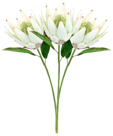 LSFYYDS 3 Stück Künstlicher Blumenzweig, Tropischer Blumenstiel, Langer Blumenstiel, Brautstrauß für Hochzeit, Heimdekoration (2)