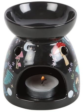 Enchanting Home Brûleur à Huile parfumée : Superbe Motif forêt Sombre – Brûleur à Huile aromatique de forêt Sombre – Accessoire parfumé Parfait