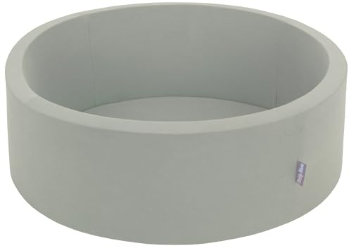 KiddyMoon Rund Bällebad Bällepool 90X30cm/KEINE Bälle Ballgruben Für Babys Spielbad Kleinkinder, Salbeifarben