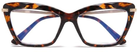 AOOLIA Quadrat Lesebrille Damen Herren, Metallbügel Lesebrillen mit Federscharnier, Anti-Blaulicht Lesehilfe Kratzfest