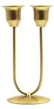 TVSKWMRQ Kerzenleuchter mit 2 Arm, Kandelaber aus Metall, Kerzenständer, für Hochzeit, Esstisch, Dekoration, Dropshipping, Kerzenhalter (Farbe: Gold, Größe: Big u)