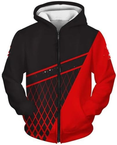 SPONYBORTY Herren-Hoodies für 3D-Druck Lässige Kapuzenpullover Pullover Sweatshirts Tops Herbst/E/XXL