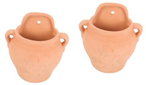 KONTONTY 2 Stück Hängender Blumentopf Wandblumentopf Garten Hängende Töpfe Hängender Pflanzer für Balkon, Zaun, Wandmontage, Pflanzgefäße, Zaun, Pflanzgefäße mit Drainage