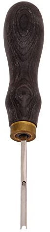 LetCart Leather Tools - Coltello da taglio smussato per bordi in pelle, 2,25 mm, con manico in legno di ebano
