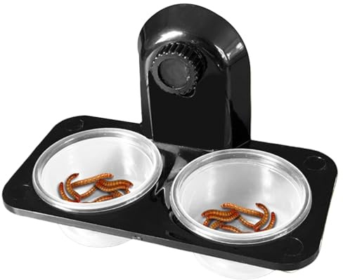 Wpsagek Ciotola per Cibo per Lucertola, Ciotola per rettili, mangiatoia per gechi, mangiatoia per rettili, Ciotola per Cibo e Acqua per rettili
