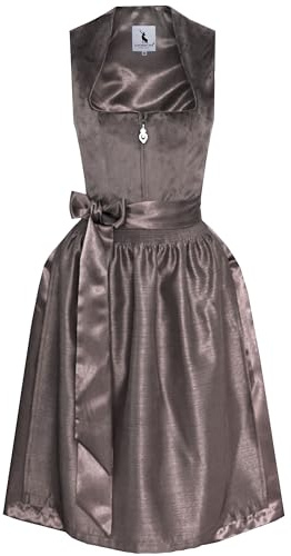 Alpenmärchen Midi Dirndl aus Exklusiver Kollektion inkl. Schürze Gr.40 - ALM1011