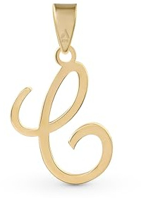 Amberta 9 Karat Gold Italian Charms Anhänger für Damen und Herren | Buchstaben Anhänger Gold | Buchstabenanhänger Für Ketten | Alphabet Anhänger Gold