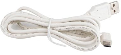 ROBAUN Spina adattatore jack a cilindro di alimentazione CC USB Converti in USB Jack ad angolo retto a forma di L bianco nero con cavo connettore(White Angled)