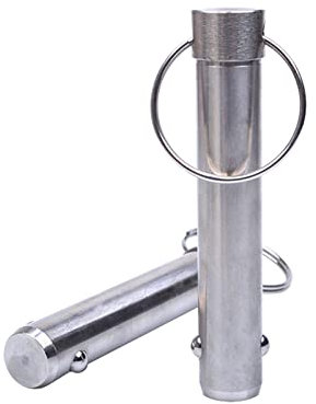 pasadores de cierre rápido, Pasador de liberación rápida de alta resistencia con resorte de acero inoxidable de 5 mm de diámetro VCN114, pasador de sujeción con cabeza esférica y anillo de tracción, 1