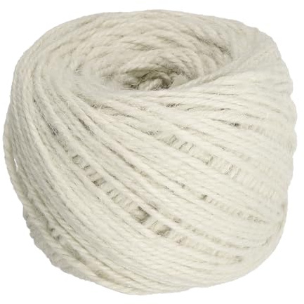 sourcing map 328 Feet Natural Jute Twine String,3mm Thin Garden Twine Rope Colored Plant String Cord for DIY Art Crafts Gift Wrapping Decoration Packing Gardening Plant Hanger,White