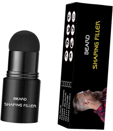 ERINGOGO Bartformer für Männer Bart Concealer Füllstift Tragbar Schwarz Minibürste für Bartformung und Styling