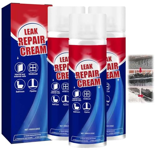 Inbuyus Leak Sealant Spray, Leak Repair Waterproof Sealant Spray, Water Leak Sprays Sealants, RoofLeak Repair Sealants Sprays, for Exterior Wall Gap Repair Works on Most Materials (2Pcs, 1)