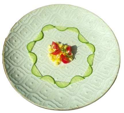 GENHAOSAN Piatti Piatto grande retrò Piatto piatto Home Ristorante occidentale Piatto da bistecca Piatto da frutta Piatto da pasta Commerciale Stoviglie Per La Cena(3PCS)