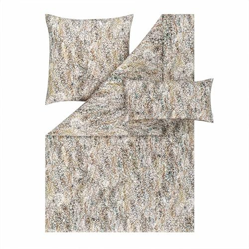 ESTELLA Bettwäsche Jannis Salbei Mako Satin 3-teilig (1 x 40x80 cm + 1 x 80x80 cm + 1 x 135x200 cm)