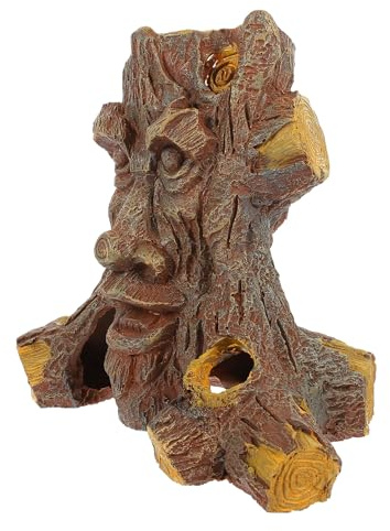 DIYEAH Cachette de Reptile en Résine Décorative, Refuge D’Ornement pour Terrarium, Grotte Tortue et Lézard, Taille Moyenne, Habitat Intérieur pour Gecko et Serpent