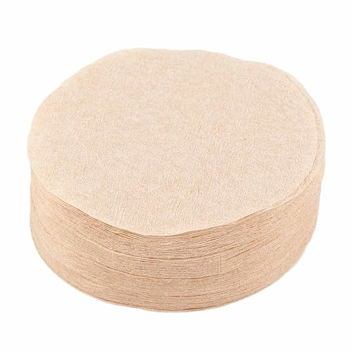 Mimdixy 100 pièces papier filtre à café, filtre à café rond jetable accessoires de Machine à Pot Moka, Burlywood