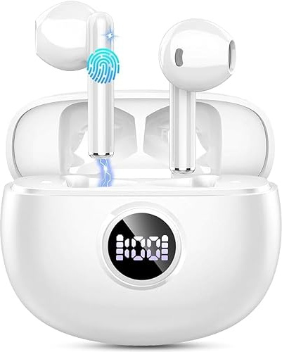 Drsaec Bluetooth Headphones, 6D Deep Bass In-Ear Headphones Wireless Bluetooth 2026 40 Hours Wireless Headphones with 4 ENC Mic, Noise Cancelling Ear Buds, USB-C, IP7 Waterproof Sports Earphones