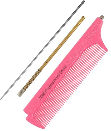 Generic Teleskop Stielkamm aus Kunststoff mit Antistatischer Funktion und Kratzfreiem Design für Täglichen Gebrauch und Friseursalon zum Haare Stylen Zufällige Farbe