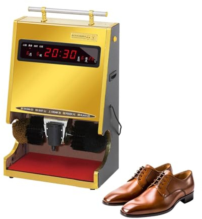 Electric Shoe Polisher Machine for Leather, Automatic Shoe Shine with Date Display, Ideal for Household and Commercial Use, Perfect for Hotels and Offices