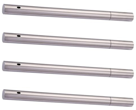 BESPORTBLE 4 Pièces Support de Rangement pour Brochettes en Acier Inoxydable Protection la Poussière Odeur, Boîte Cylindrique Argentée pour Barbecue et Présent de Saint-Valentin