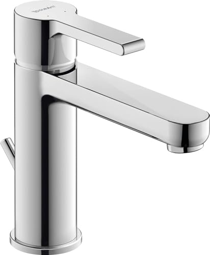 Duravit B21020001 – Rubinetti cromati per lavabo, con cartuccia in ceramica e rifiuti e flessibile connettori b.2 taglia M profondità: 139 mm di pressione: 3 – 5 bar, cromato