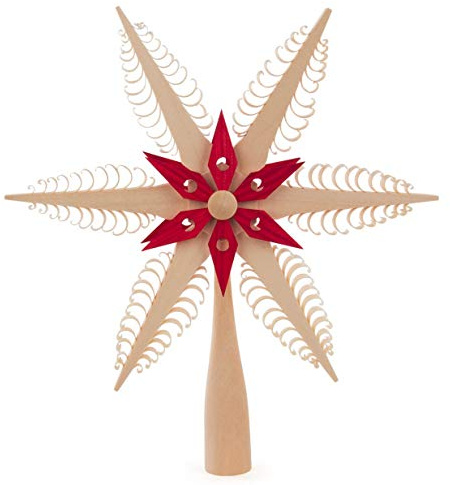 Dregeno Erzgebirge - Christbaumspitze Spansternrot-Natur Ø 24cm