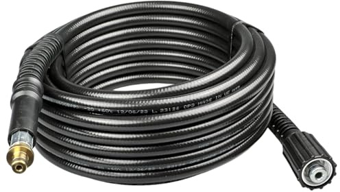 M&M Smartek Hochdruckschlauch 10m für Kärcher, 10mm/M22 IG | Stecknippel 10mm auf M22x1,5 IG, ausgelegt bis 160 bar und 60 °C; Anschluss an Pistole und Gerät vor dem Kauf prüfen.