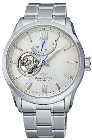 Orient Automatik Herren Armbanduhr aus Edelstahl in der Farbe Silber-weiß, Gehäuse 40 mm, wasserdichte: 10 ATM, RE-AT0003S00B