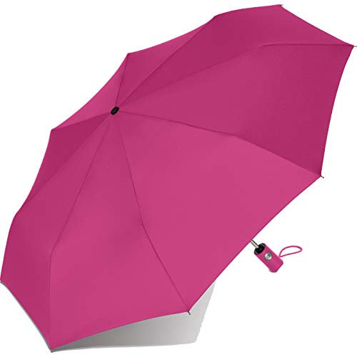 RS-Taschenschirm mit Auf-Zu-Automatik und farblich passendem Griff - pink