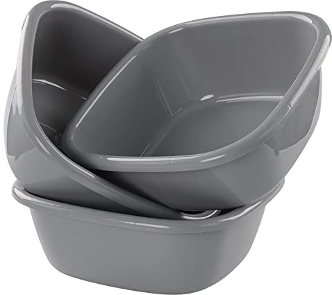 Annkky Kleine Quadratische Plastik WaschschüSsel, 3er-Set SpüLschüSsel Plastik
