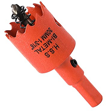 Dribotway Bi-Metall Lochsäge 1-3/16'' 30mm,M42 HSS Schneller Lochschneider,mit 1 Schaft und 1 Bohrer,Für Trockenbaumaterialien, Holz, Kunststoffe und Metalle, Schnitttiefe