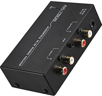 Sasuori Preamplificatore Phono Audiophile M/M Preamplificatore con Controlli di Livello Interfacce di Ingresso e Uscita RCA