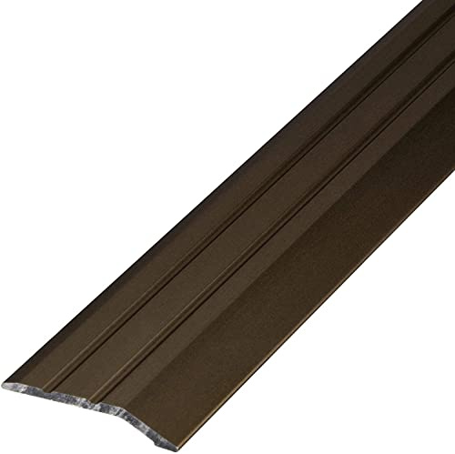 Gedotec Übergangsleiste höhenausgleich Bronze selbstklebend | 1 Stück Abschlussprofil Alu 900 mm | Dehnungsfugenprofil Boden-Leiste höhen-ausgleich 2-5mm | Übergangsschiene ohne bohren, 90 cm