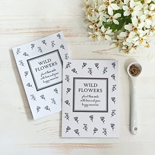 ANGEL & DOVE 10 Filled Wildflower Seed Packet Funeral Favours 'Plant with Love and Grow Happy Memories'