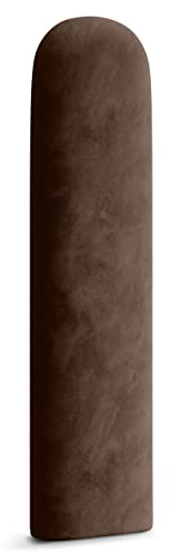 Muralo - Paneles ovalados acolchados para cabecero de cama, para decoración de pared, para dormitorio o salón, como cojines lumbares, modernos (marrón, 20 x 100 cm)