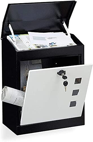 cassette postali per cassette postali esterne da esterno con serratura, cassetta di sicurezza per pacchi a parete ， casette per cassette postali resistenti alle intemperie portico anteriore