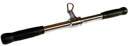 Barbell Multi-Exerciser Cable Attachment For Cable Machines, Lat Pull Down Bar Cable Machine Attachments, Tricep Press Down Bar, Revolving Straight Curl Bar with Rotating Grips (22 Inch)