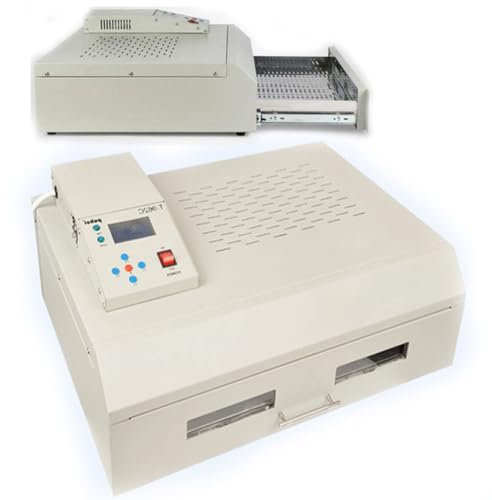 JIANGSS Forno a riflusso,saldatrice Automatica a riflusso,Stazione di Saldatura Professionale con riscaldatore a infrarossi,Macchina a riflusso Automatica,con circolazione di Aria Calda,A+9piecesets