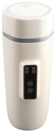 Bouilloire électrique, Bouilloire électrique Portative à Haute efficacité, Affichage Numérique Réglable en Acier Inoxydable pour le Bureau (Beige)