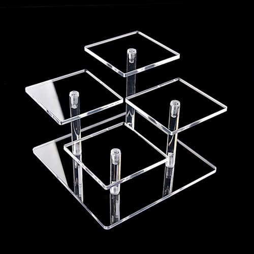 mongtsamz Acryl Display Riser Stand, Parfümständer Regal Acryl Transparente acryl Display Ständer Parfümständer Gestuftes Riser Parfümregal für Kosmetik Sammlerstücke, 1 Stück