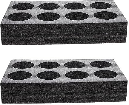 Ciieeo Portavasos Desechable de Espuma para Llevar Bandeja Portavasos de Café con 8 Agujeros Bandeja Portavasos para Bebidas Frías Y Calientes 2 Uds.