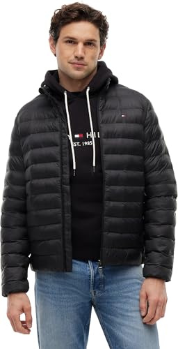 Tommy Hilfiger Chaqueta reciclada para hombre, MW0MW39990, otras chaquetas, color negro, talla XL, negro (negro), XL