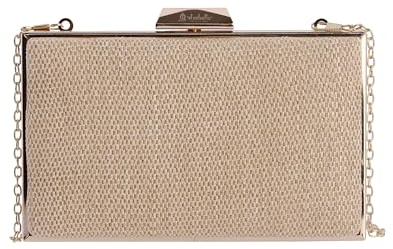 EL CABALLO Bolso de fiesta clutch para mujer Aria de rafia beige