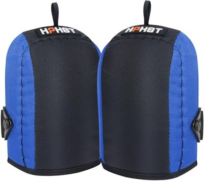 HPHST Knieschoner Gartenarbeit Knieschützer Rutschen Leichter Professioneller Kniepolster für Frauen Männer Arbeiten Gartenreinigung Böden BAU Kniekissen Blau